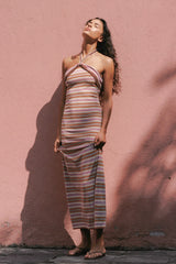 Axel Maxi Dress Luis Stripe Dusty Mauve - Final Sale