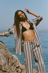 Capri Shirt Antique Navy Stripe - Final Sale