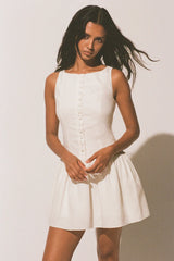 Blair Mini Dress White - Final Sale