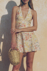Mira Mini Dress Adeline Floral Yellow - Final Sale