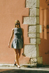Noa Mini Dress Gingham Black - Final Sale