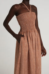 Alyvia Maxi Dress Vadella Print Cocoa - Final Sale