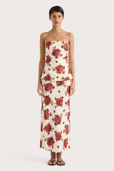 Alexa Top Cecile Floral Garnet - Final Sale