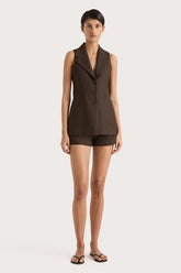 Josette Vest Chocolate - Final Sale