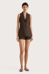 Josette Vest Chocolate - Final Sale