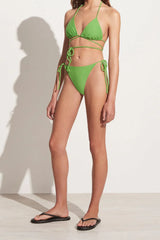 Andrea Bikini Bottoms Kiwifruit Towelling - Final Sale