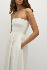Jamie Midi Dress White