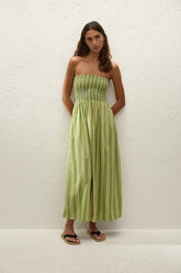 Jamie Midi Dress Ombre Stripe Juniper - Final Sale