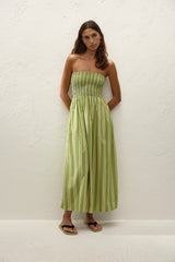 Jamie Midi Dress Ombre Stripe Juniper - Final Sale