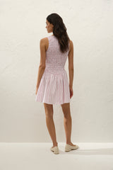 Martina Mini Dress Fiori Stripe Palazzo - Final Sale