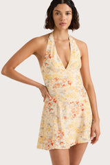 Mira Mini Dress Adeline Floral Yellow - Final Sale