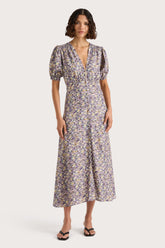Bellavista Midi Dress Valerie Floral Purple - Final Sale