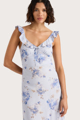 Yvonne Midi Dress Leona Floral Lilac - Final Sale