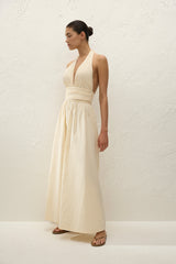 Lido Maxi Dress Butter Textured Gingham