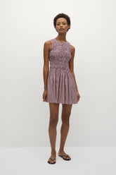 Heidi Mini Dress Gingham Deep Red