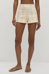 Lila Mini Shorts Piato Check - Final Sale