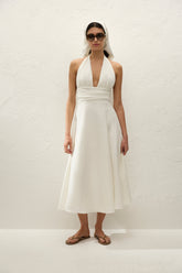 Bianca Midi Dress White - Final Sale