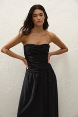 Lia Maxi Dress Valentina Broderie Black - Final Sale