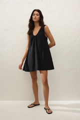 Juana Mini Dress Valentina Broderie Black - Final Sale