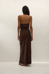 Izaro Maxi Dress Chocolate