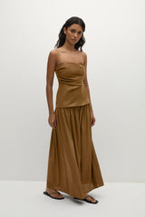 Hedy Maxi Dress Tobacco - Final Sale