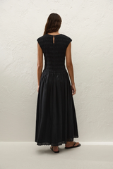Flavia Maxi Dress Julyeta Broderie Black - Final Sale