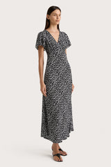Boda Midi Dress Amaryllis Floral Black - Final Sale