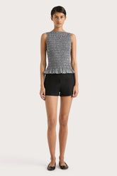 Margot Top Gingham Black - Final Sale