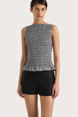 Margot Top Gingham Black - Final Sale