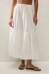 Venta Midi Skirt White - Final Sale