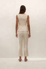 Iria Top Lola Polka Dot Cream Black