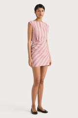Reign Mini Dress Cherry Stripe - Final Sale