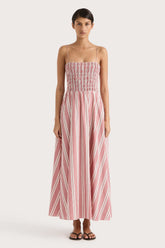 Lida Maxi Dress Cherry Stripe - Final Sale