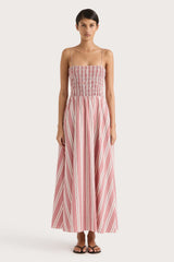 Lida Maxi Dress Cherry Stripe - Final Sale