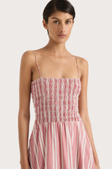 Lida Maxi Dress Cherry Stripe - Final Sale