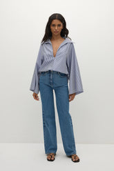 Gaia Top Helle Stripe Vintage Navy - Final Sale