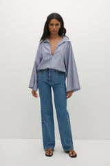 Gaia Top Helle Stripe Vintage Navy - Final Sale