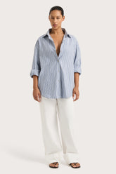 En Vau Shirt Blue Stripe - Final Sale