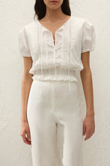 Fiora Blouse Fresco Lace White - Final Sale