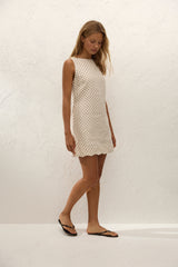 Iria Mini Dress Lola Polka Dot Cream Black