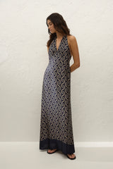 Elidia Maxi Dress Juanita Swirl Indigo - Final Sale