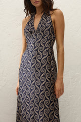 Elidia Maxi Dress Juanita Swirl Indigo - Final Sale