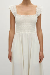 Eudora Midi Dress White - Final Sale