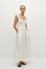 Eudora Midi Dress White - Final Sale