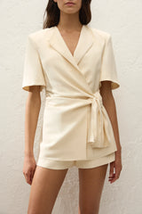 Ida Knot Blazer Latte - Final Sale