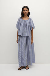 Astrid Skirt Helle Stripe Vintage Navy - Final Sale