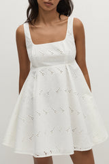 Lovis Mini Dress Birgitta Broderie Anglaise White - Final Sale
