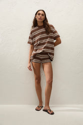 Playa Mini Short Ombre Stripe Macro Carob - Final Sale