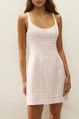 Sanne Mini Dress Gingham Palazzo