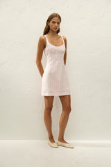 Sanne Mini Dress Gingham Palazzo